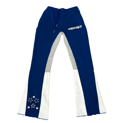 Navy Blue Flared Sweatpants