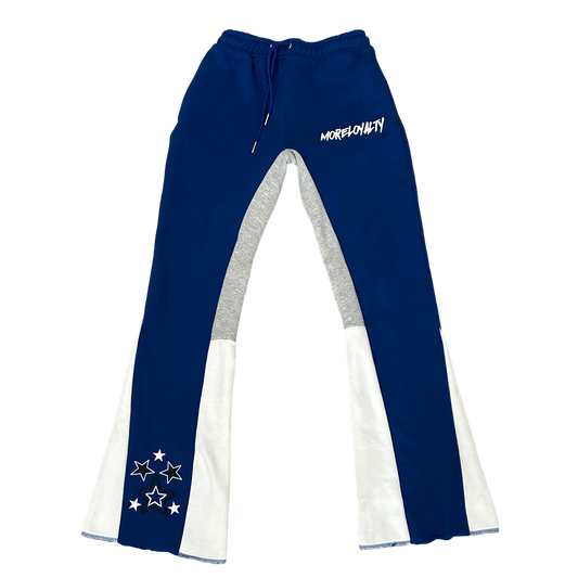 Navy Blue Flared Sweatpants