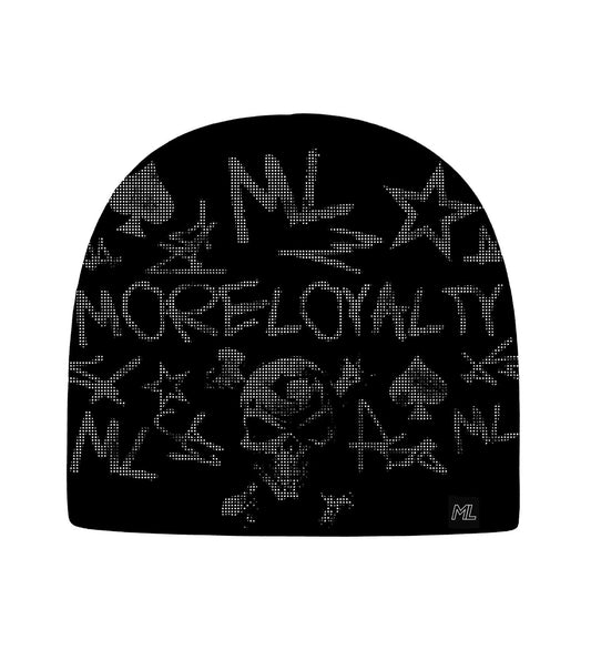 Black rhinestone beanie